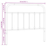 vidaXL Tête de lit métal blanc 100 cm