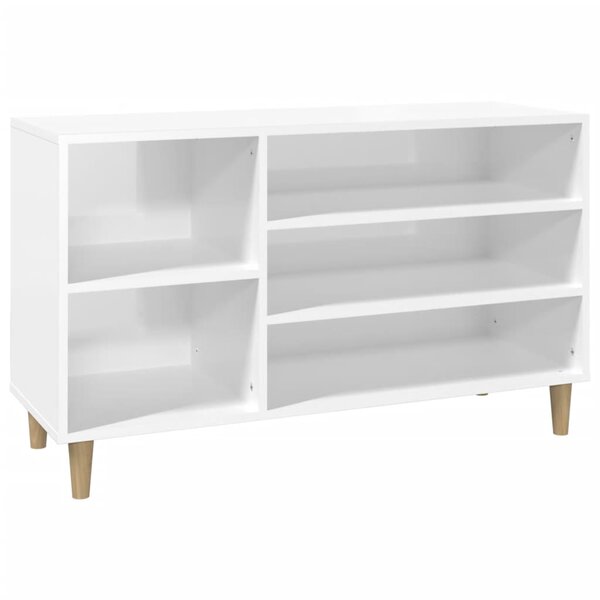 vidaXL Armoire à chaussure Blanc brillant 102x36x60 cm Bois ingénierie