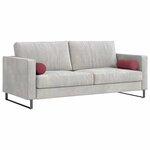 vidaXL Coussins d'accent 2 Pièces Bordeaux Ø 15 x 40 cm tissu