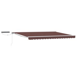 vidaXL Auvent rétractable électrique Marron et blanc 4 × 3 m
