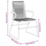 vidaXL Ensemble de salle à manger de jardin 7 pièces Noir Rattan PVC