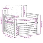 vidaXL Canapé d’extérieur Bois d'acacia massif et polyester