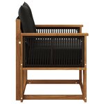 vidaXL Sofa de milieu extérieur Bois d'Acacia Massif Naturel