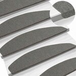 vidaXL Tapis d'escalier auto-adhésifs 15 pc 80 x 28 x 3 5 cm Gris