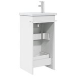 vidaXL Meuble de salle de bain avec évier Blanc 42 x 40 x 84 5 cm