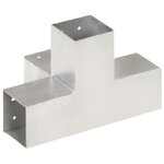 vidaXL Connecteur de poteau Forme en X Métal galvanisé 81x81 mm