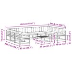 vidaXL Ensemble de canapés d'extérieur 10 pc Blanc et gris clair