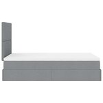 vidaXL Cadre de lit ottoman et matelas gris clair 120x200 cm tissu