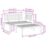 vidaXL Salon de jardin palette 2 Pièces bois massif d'acacia