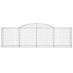 vidaXL Paniers à gabions arqués 7 Pièces 300x50x80/100 cm fer galvanisé