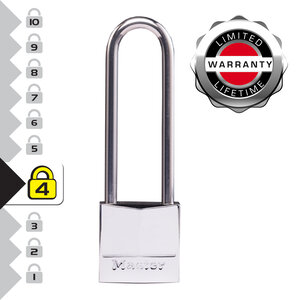 639EURDLJ Cadenas Marin avec Clés et Anse Longue  Gris  9 7 x 3 x 1 2 cm