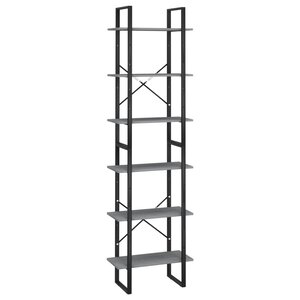 vidaXL Étagère de rangement Gris 60x30x210 cm Bois de pin massif