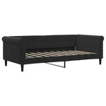 vidaXL Lit de jour avec matelas noir 90x190 cm velours