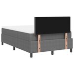 vidaXL Lit à Ressorts avec Matelas & Lumière LED Gris Clair Petit Double Tissu en Velours Côtelé