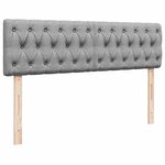 vidaXL Lit ottoman avec matelas gris clair 160x200 cm tissu