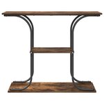 vidaXL Table console Chêne fumé 101 x 35 x 80.5 cm Bois d'ingénierie