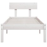 vidaXL Cadre de lit sans matelas blanc bois massif 100x200 cm