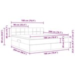 vidaXL Lit avec rangement et LED Gris foncé 180 x 200 cm Velours