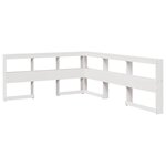 vidaXL Lit bibliothèque sans matelas blanc 160x200 cm bois pin massif