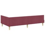 vidaXL Cadre de lit d'angle avec matelas 2 pc Bordeaux 100 x 200 cm