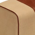 vidaXL Banc saut de cheval 38 cm marron cuir véritable et manguier
