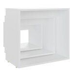 vidaXL Tables gigognes 3 Pièces Blanc Aggloméré