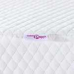 vidaXL Surmatelas Blanc 90 x 190 cm Tissu Jacquard