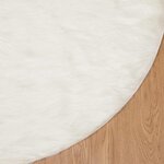 vidaXL Tapis en fausse Tafalla Blanc Ø 120 cm Polyester