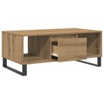 vidaXL Table basse chêne artisanal 90x50x36 5 cm bois d'ingénierie