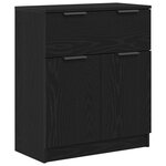 Buffet en Chêne Noir 60x30x70 cm en Bois d'Ingénierie