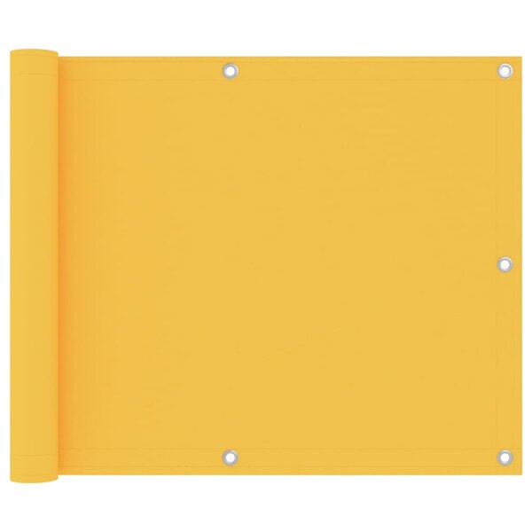 vidaXL Écran de balcon Jaune 75x400 cm Tissu Oxford