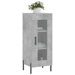 vidaXL Buffet Gris béton 34 5x34x90 cm Bois d'ingénierie