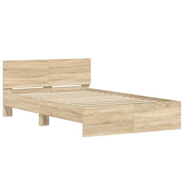 vidaXL Cadre de lit Sonoma 137 x 188 cm Bois d'ingénierie