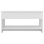 vidaXL Table basse blanc 102x50x52 5 cm bois d'ingénierie