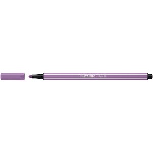 Stylo feutre Pen 68 pointe moyenne mauve glycine x 10 STABILO