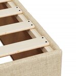 vidaXL Cadre de lit sans matelas crème 200x200 cm tissu