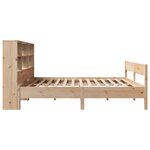vidaXL Lit bibliothèque sans matelas 150x200 cm bois massif de pin