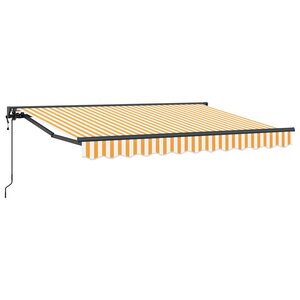 vidaXL Auvent rétractable électrique Jaune et blanc 2 5 x 2 m