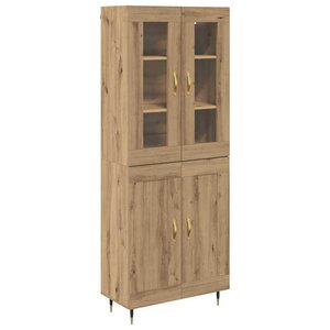 vidaXL Haut Armoire 2 Pièces Chêne artisanal Bois d'ingénierie