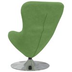 vidaXL Fauteuil œuf Vert clair Velours