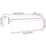 vidaXL Auvent Rétractable Rayé Bleu et blanc 350 x 200 cm Tissu  métal