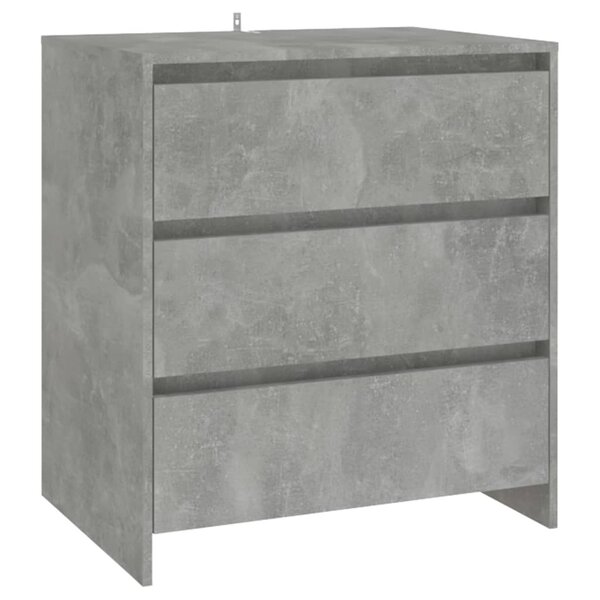 vidaXL Buffet Gris béton 70x41x75 cm Bois d'ingénierie