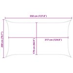 vidaXL Voile d'ombre Gris clair et blanc 3 5 x 2 m