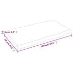 vidaXL Dessus de table bois massif traité bordure assortie