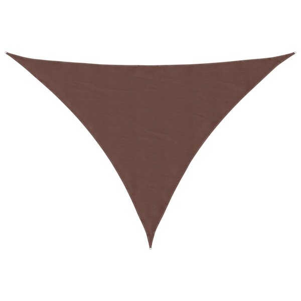 vidaXL Voile de parasol tissu oxford triangulaire 3 5x3 5x4 9 m marron