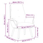 vidaXL Fauteuil Relaxant crème en tissu semblable à de la laine bouclée