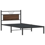 vidaXL Cadre de lit sans matelas chêne marron 107x203 cm