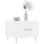 vidaXL Table basse blanc brillant 50x50x40 cm bois d'ingénierie