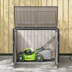 vidaXL Boîte de Rangement de Jardin Noir 151 5 x 82 x 110 5 cm Acier