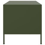 vidaXL Table basse vert olive 68x50x50 5 cm acier laminé à froid